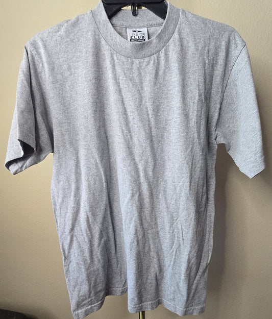 Reliable Comfort: Pre-Loved Pro Club Heavyweight Grey T-Shirt (Men's Medium)