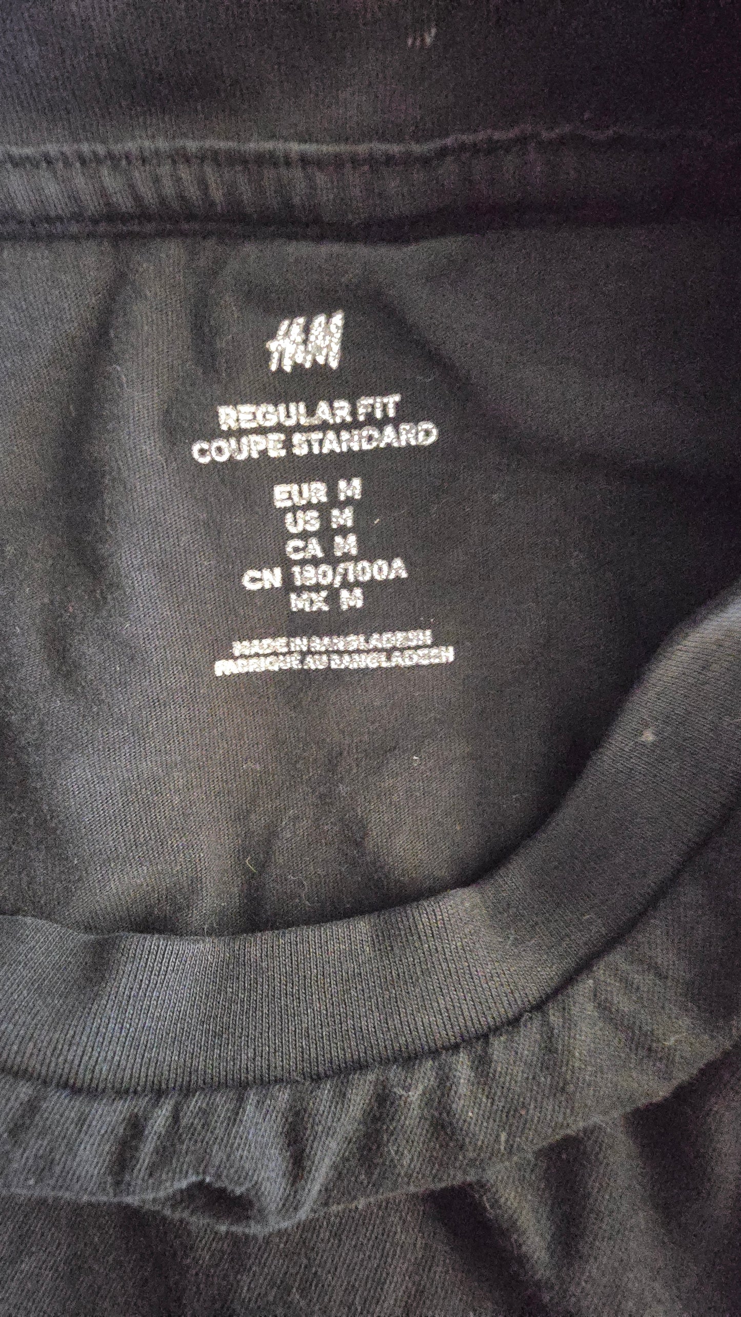 Everyday Essential: Pre-Loved H&M Black Basic T-Shirt (Men's Medium)