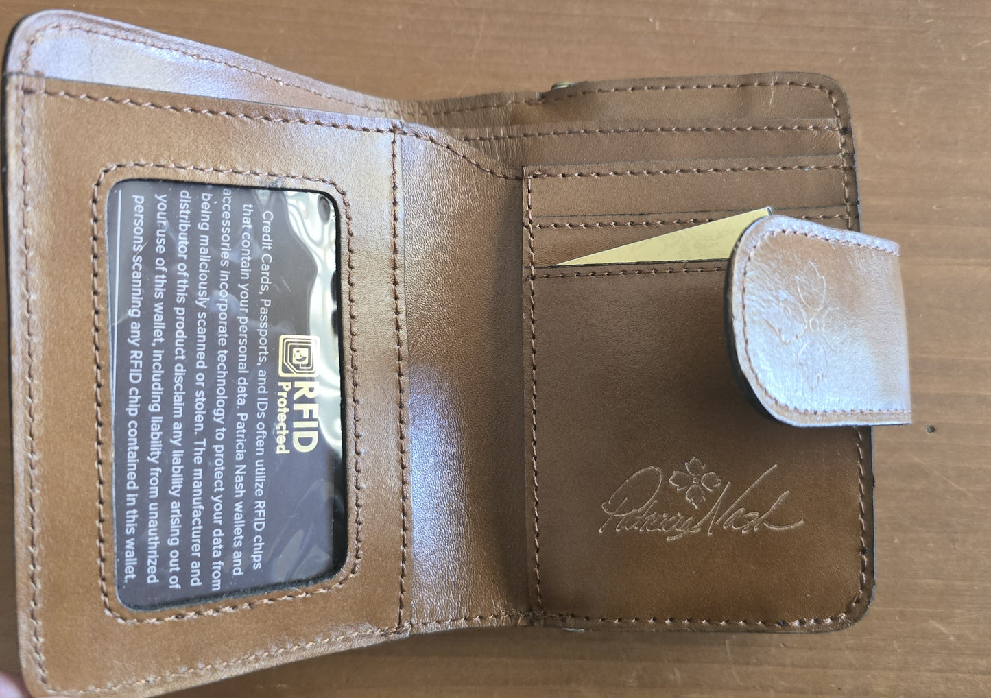 Elegant & Organized: Pre-Loved Patricia Nash "Tooled" Leather Wallet