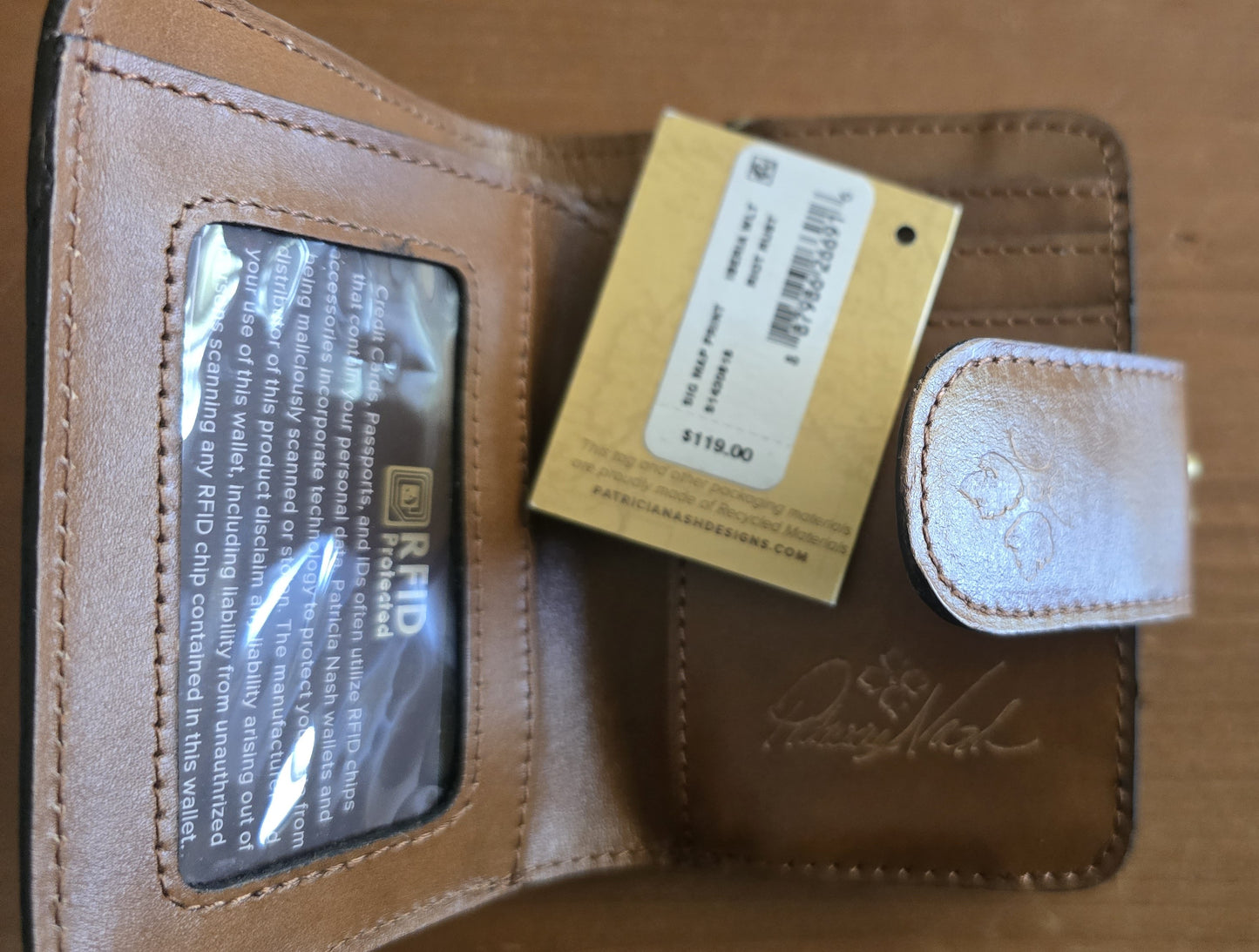 Elegant & Organized: Pre-Loved Patricia Nash "Tooled" Leather Wallet