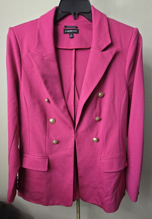Polished Pop of Color: Pre-Loved Lane Bryant Pink Blazer size 16