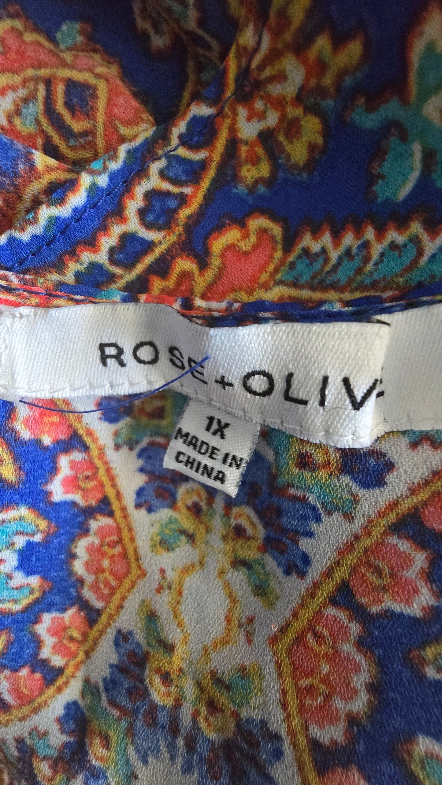 Boho Chic: Pre-Loved Olive & Rose Rust Orange Sleeveless Top size 1X