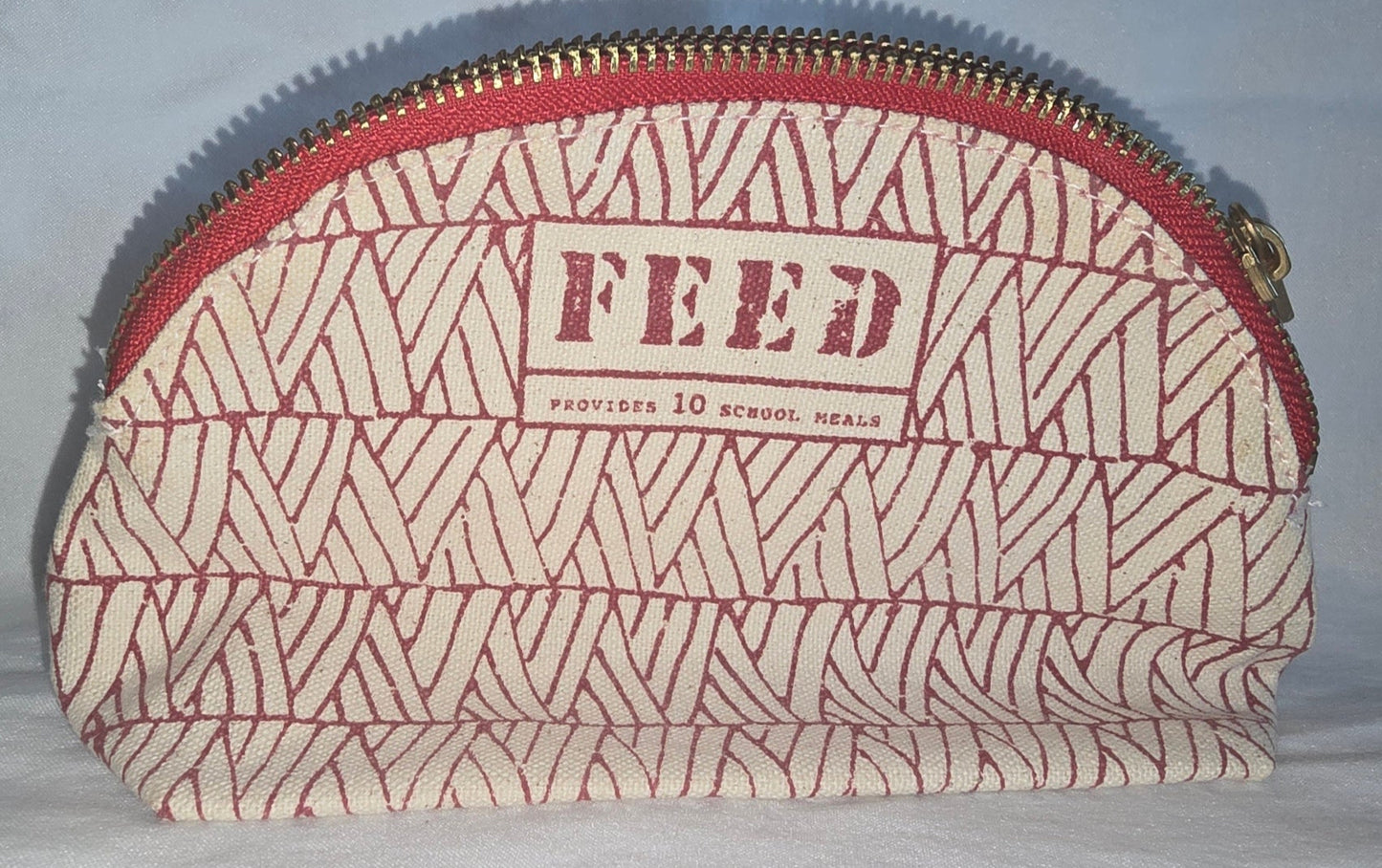 New FEED Projects Cosmetics Bag, Small Purse, Pouch 7”x5”