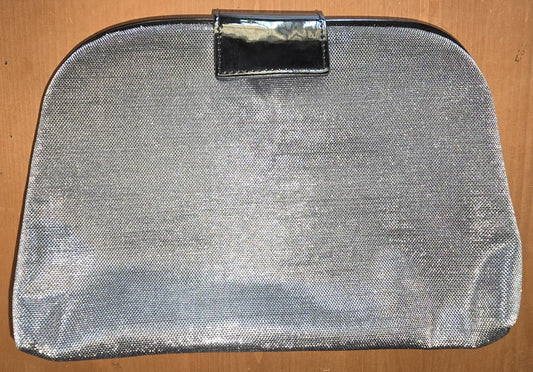 Lancôme Signature Cosmetic Bag Mesh in Silver Foldable NEW