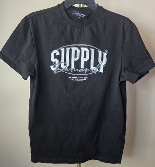 Pre-loved Black Supply & Demand Graphic Tee Small